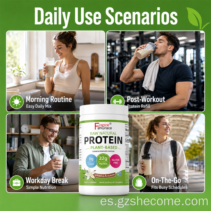 Recuperación muscular en polvo de proteína vegetal Shecome
